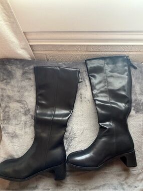 AiunlInd women's knee-high black fashion boots